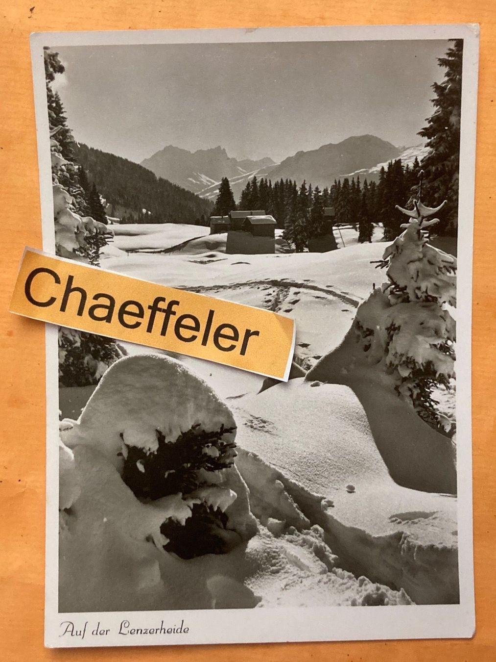 Cartoline postali: 1957  Auf der Lenzerheide – Usato da Zürich venduto da Chaeffeler