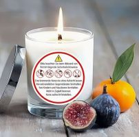 120 Sticker Aufkleber Warnhinweis Kerze DIY Kerzen