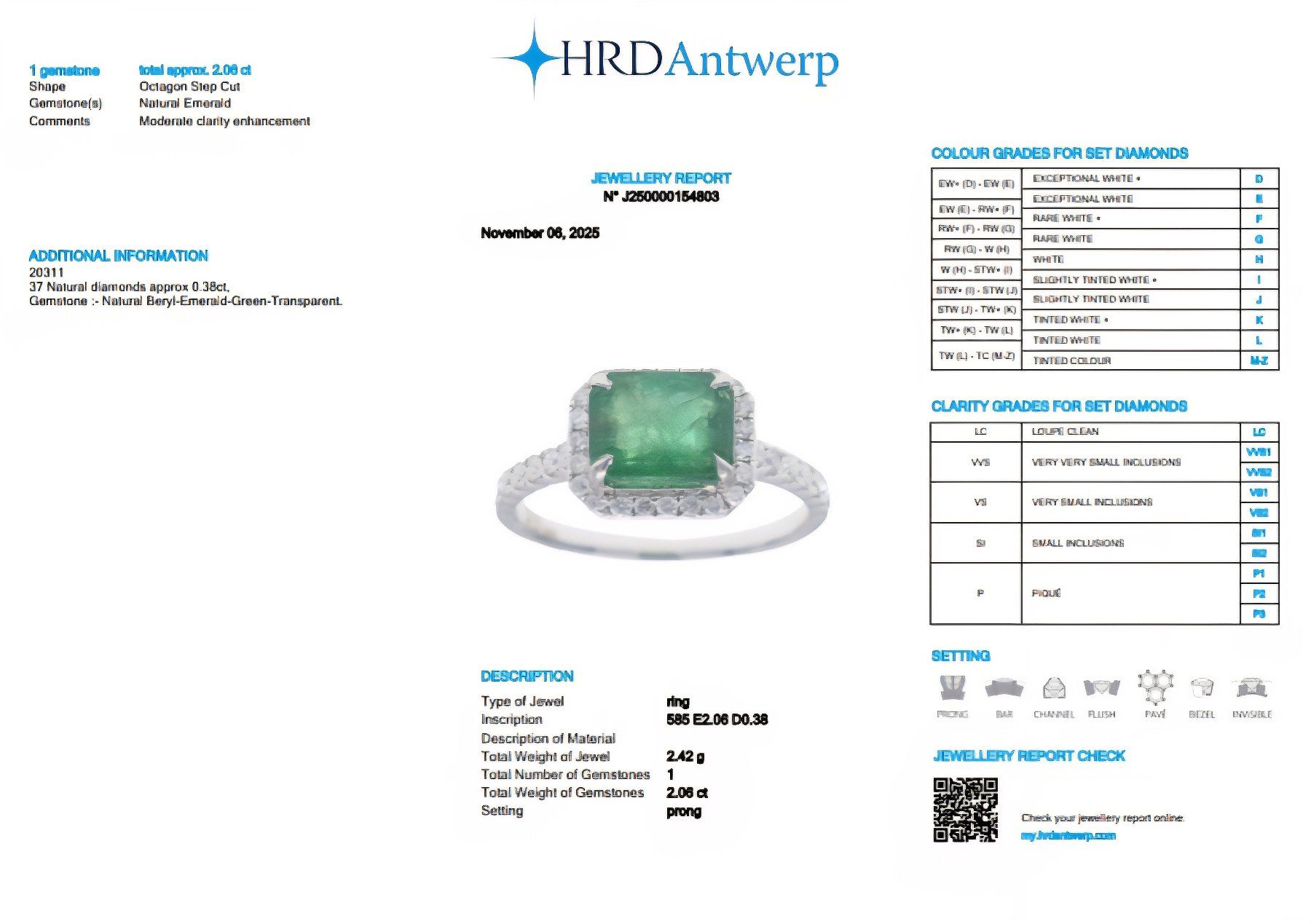 Ringe: Smaragd-Ring 14k Weissgold 2,06ct – Neu und originalverpackt aus Illnau von Juwelier_Mahler_GmbH 4