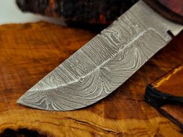 extra "verwittertes" Damast Messer Knife echter Faltenstahl