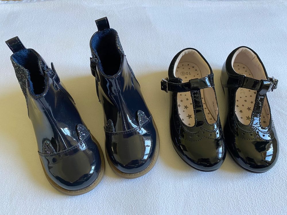2-paar-lackschuhe-28-boots-stiefelette-balerinas-friboo-next-gebraucht