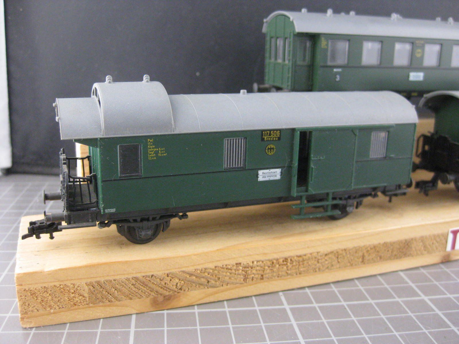 Fleischmann Modellini di ferrovie: Fleischmann 3 DRG Oldtimerwagen, ohne OVP, mit Fleischmann P – Usato da Malters venduto da Marosko 1