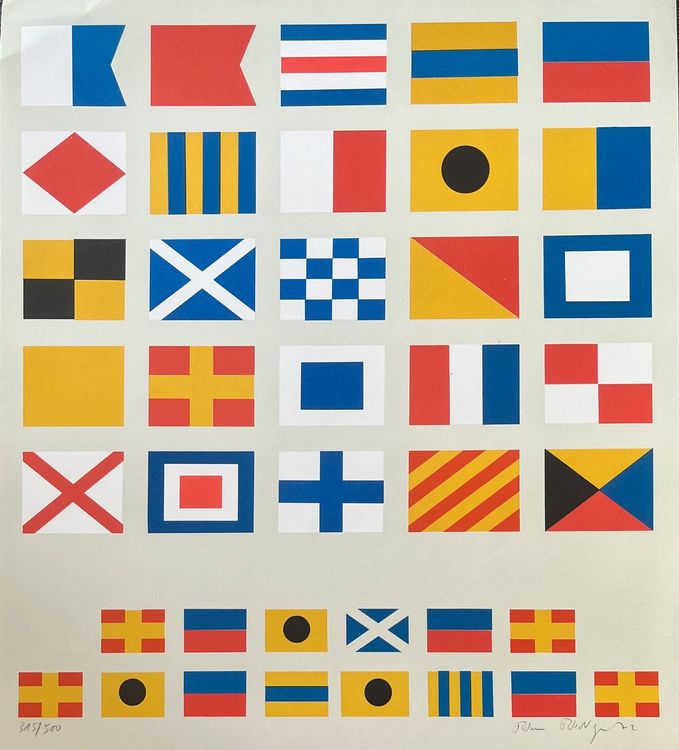 Reimer Riediger (1942-1991) Seriegraphie von Wappen Handsig. (Gebraucht ...