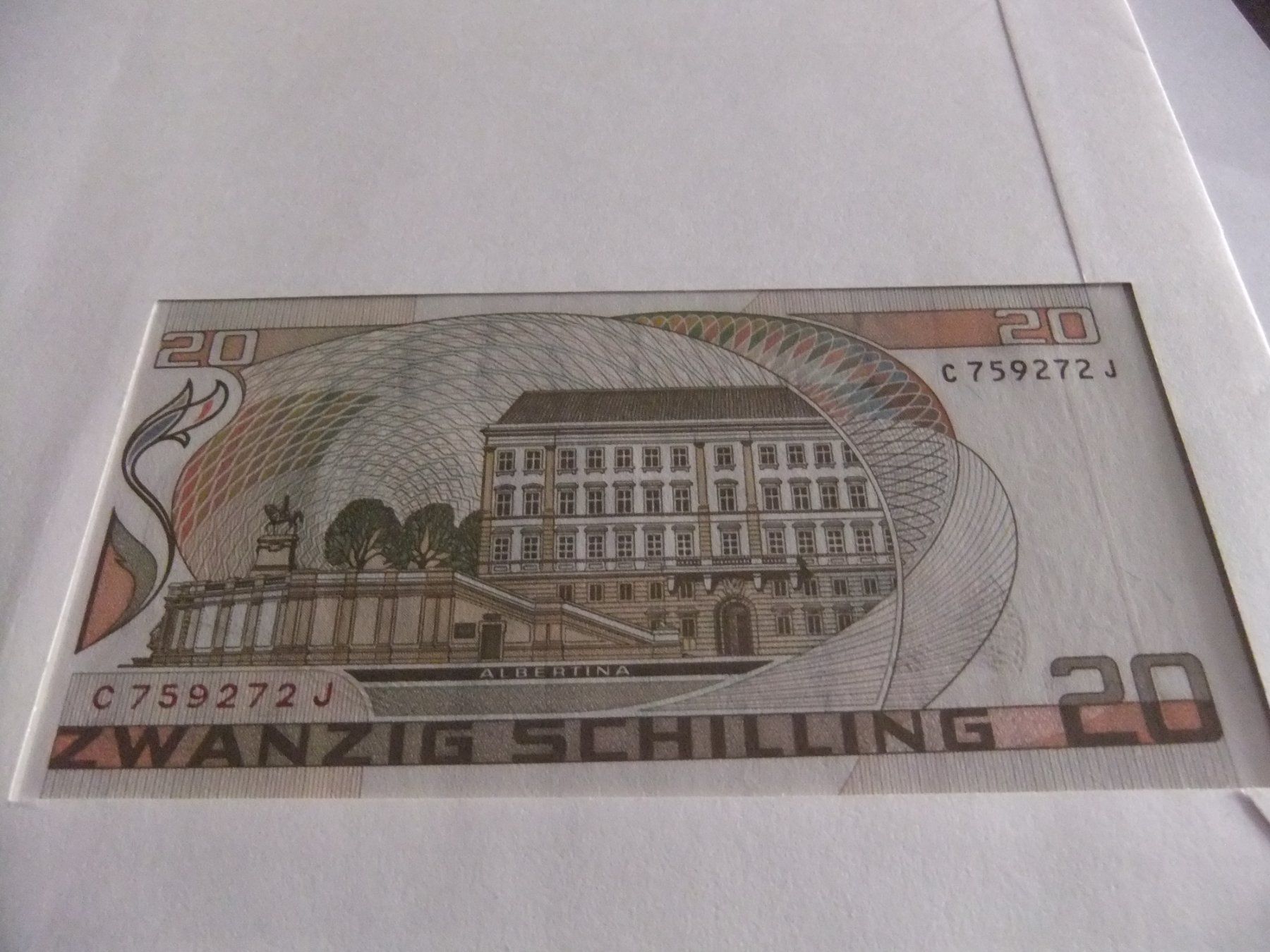 Banknoten: Autriche 20 Schilling 1986 – Neu und originalverpackt aus Yverdon-les-Bains von Parede 1