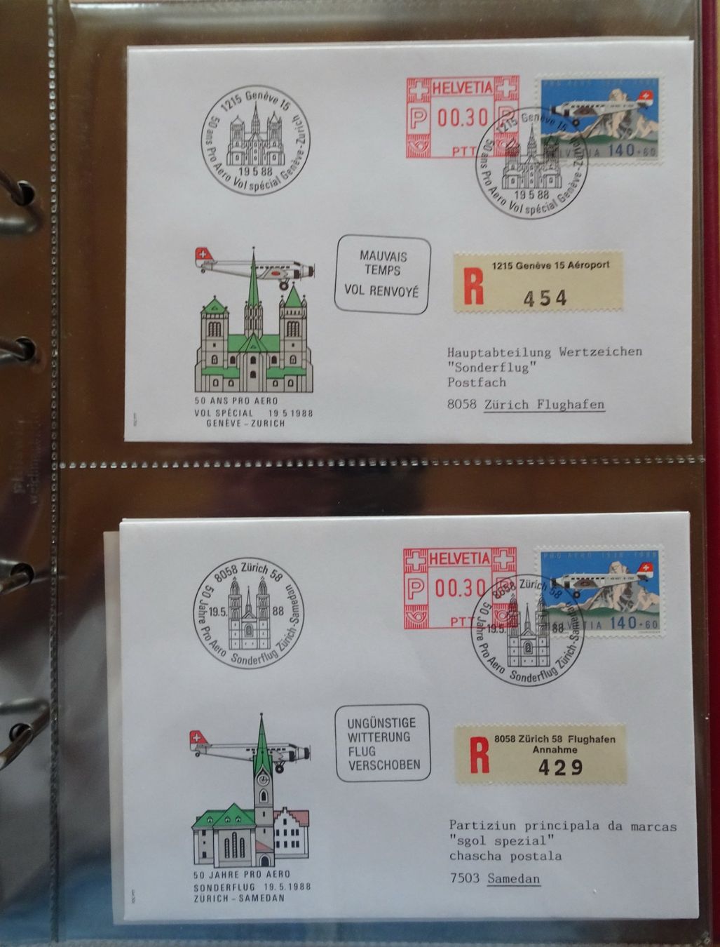 Tutti i francobolli: Flugpost- Couverts – Usato da Feldbrunnen venduto da MarcusSO 5