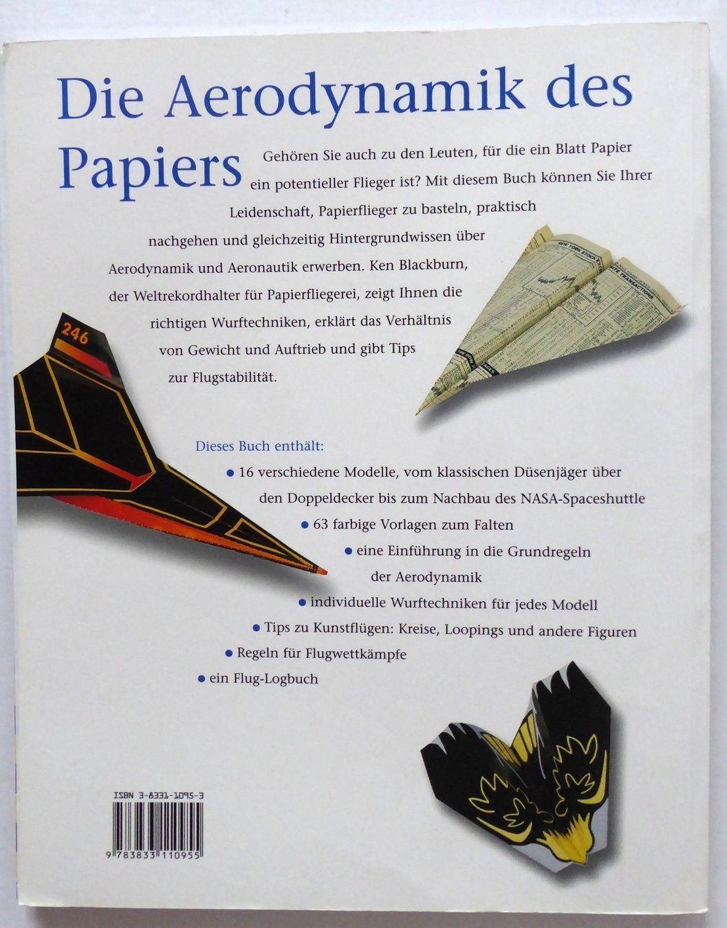 Bücher: Papierflugzeuge - 16 Modelle - 60 Typen – Gebraucht aus Wettingen von tonia3 1