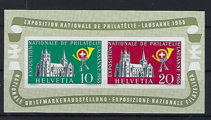 Tutti i francobolli: 1955 Lausanne Block **  postfrisch  15160 – Usato da Lunden venduto da Animus999