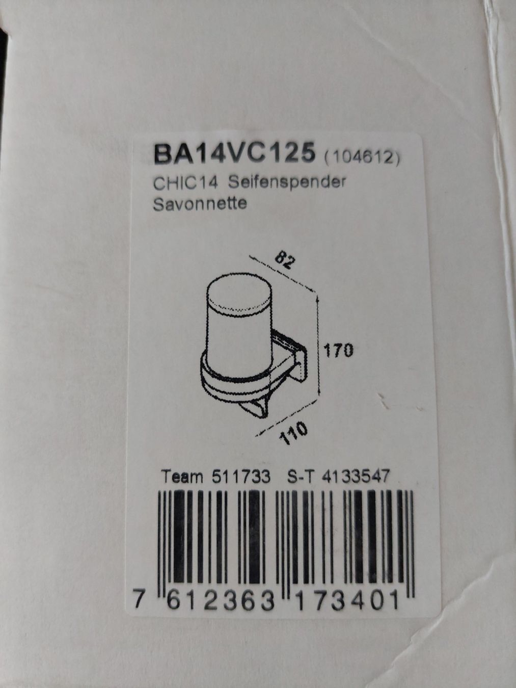 WC: Bodenschatz BA14VC125 Seifenspender – Nuovo e nell'imballaggio originale da Tegerfelden venduto da Spick67 1