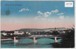 Basel mit den drei Brücken - Litho