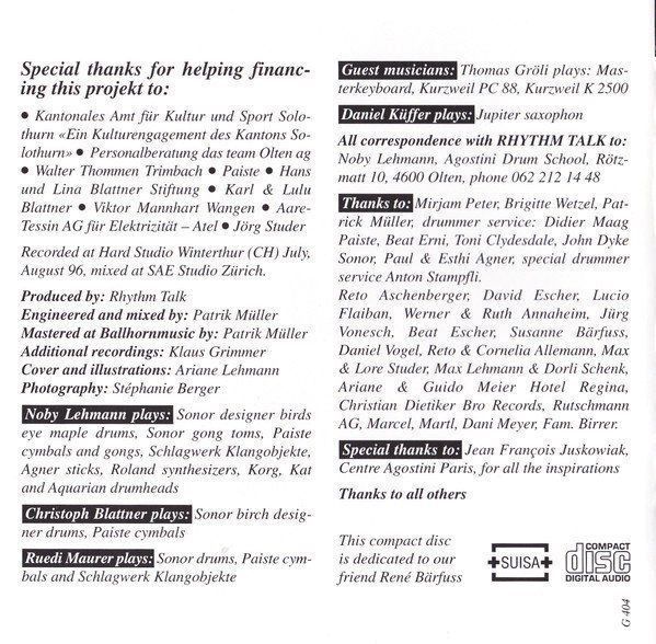 CD: Noby Lehmann Rhythm-Talk PULSE 3drums CD – Usato da Kandergrund venduto da Sososo 4