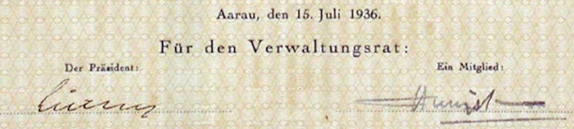 Documenti: Merkur AG, Aarau - 1936 – Usato da Solothurn venduto da Sgasche 1