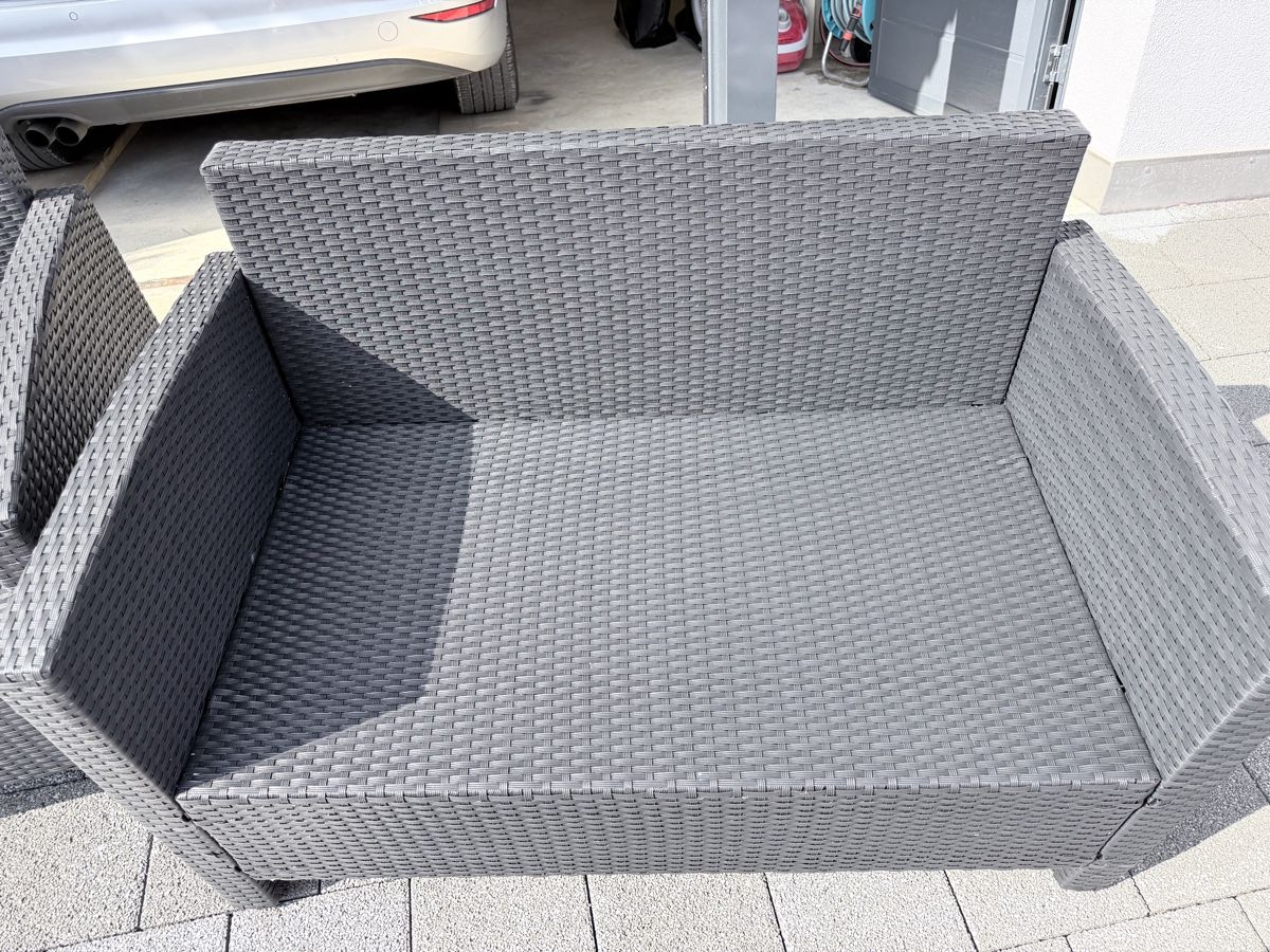 Fauteuils: Gartenmöbel Polyrattan dunkelgrau 2-Sitzer Sofa Sessel – D'occasion à Egolzwil par Michuuufcb1893