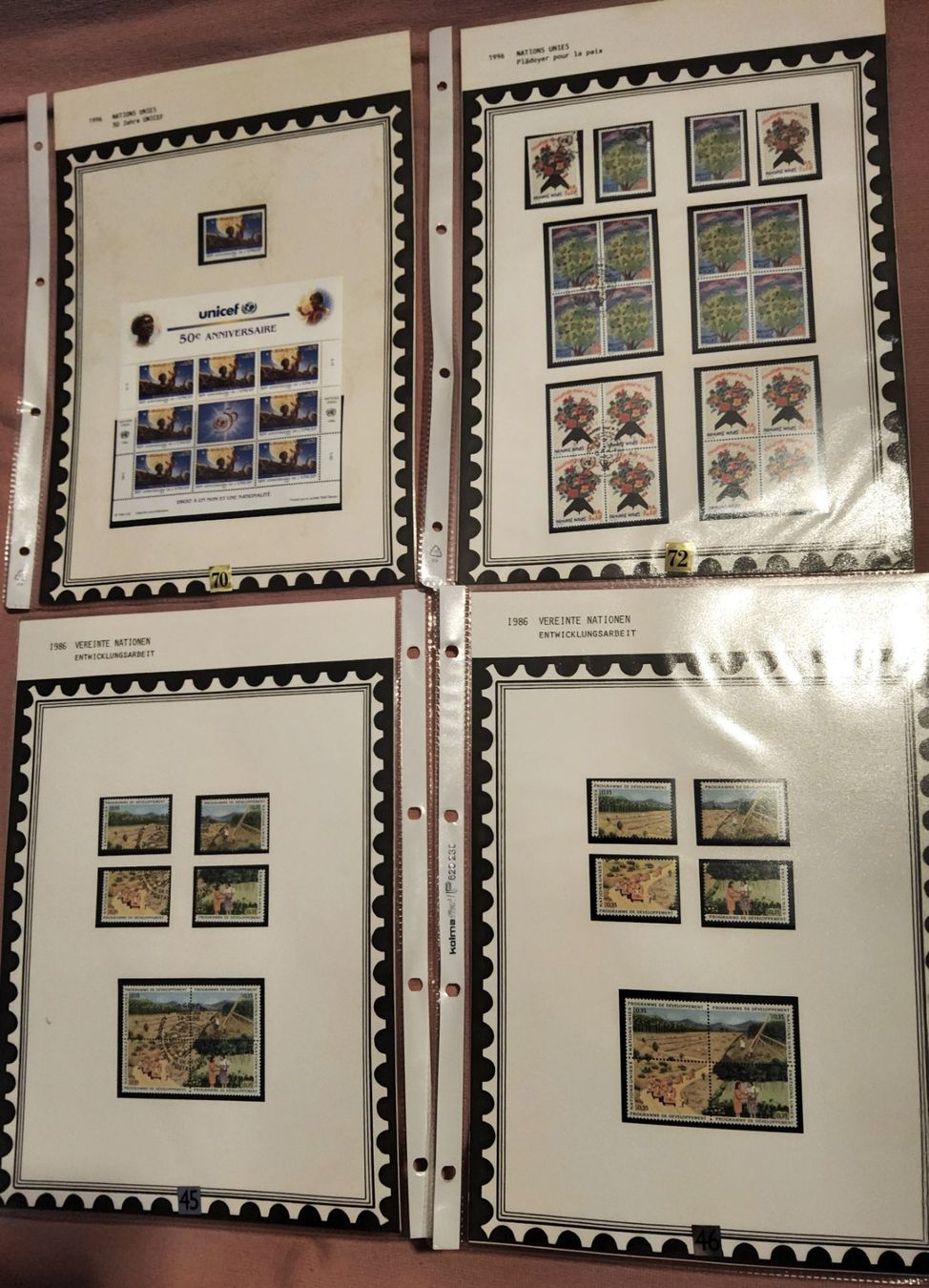 Alle Briefmarken: Perfekte vollständige UNO Sammlung 1969-2003 gest. + ungest. – Gebraucht aus Zug von Aeschroot 6