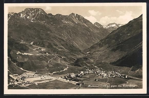Cartoline postali: Andermatt, Teilansicht gegen das Unteral – Usato da Berlin venduto da bartko-reher