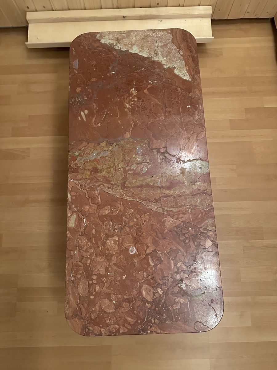 Tavoli: Couchtisch Marmorplatte Holzgestell rechteckig – Usato da Riedholz venduto da lena__4533 1