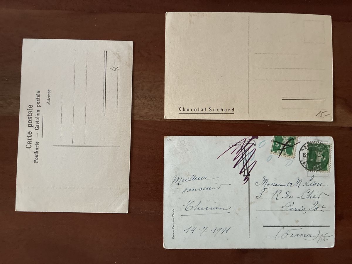 Cartoline postali: 10 Ansichtskarten Schweiz diverse von Bahnen 5 – Usato da Oftringen venduto da Cla.vD.74 7