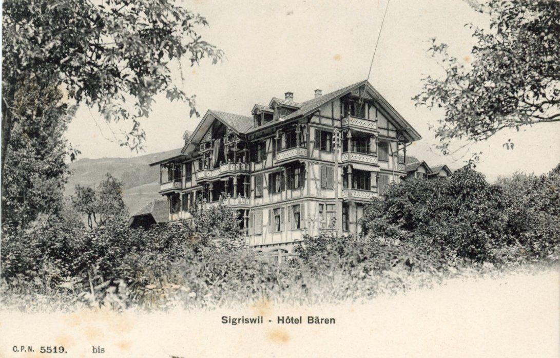 Ansichtskarten: Sigriswil   BE  -    Hôtel BÄREN – Gebraucht aus Brig von Valcards54