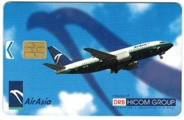 Telefonkarte Malaysia Flugzeug Air Asia