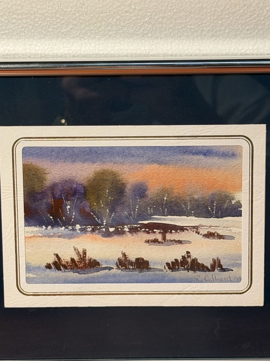 Gemälde: Original Watercolour Winter Scene Painting - Framed Artwork – Gebraucht aus Lausanne von vas_mbk2 1
