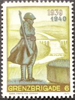 Soldatenmarke 2.WK, Grenz Brigade 6, Aufdr, Wi Gz 34