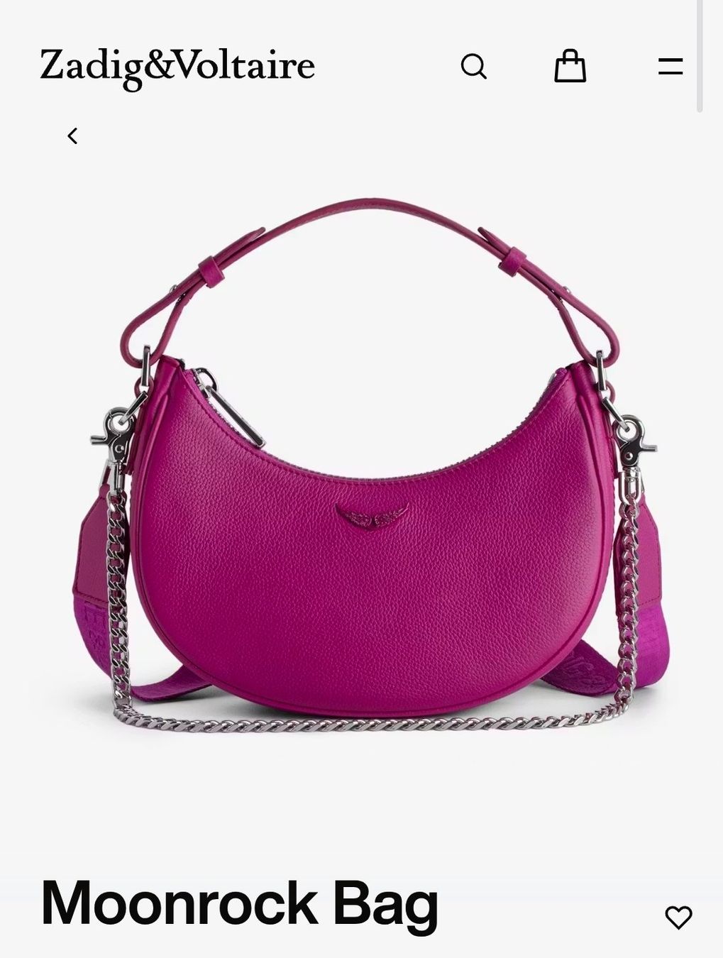 Zadig & Voltaire Taschen für Damen: Sac Moon en Cuir Zadig&Voltaire – Neu und originalverpackt aus Crans Montana von ser_mps8