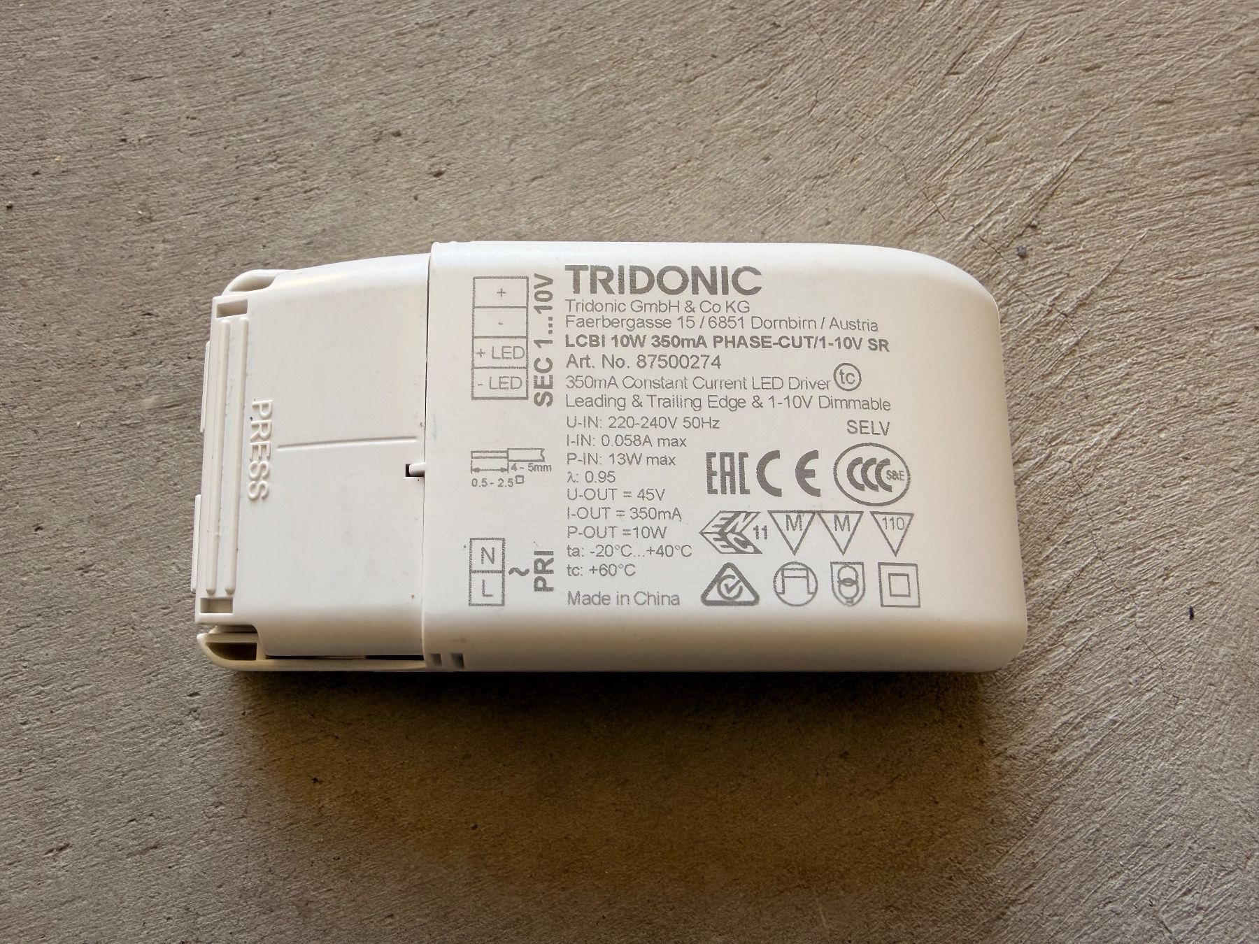 Alimentazione elettrica: Alimentation Led Tridonic – Nuovo (secondo la descrizione) da Erde venduto da Ricardoannonce