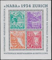 1934 NABA ZH BLOCK */** W1 einwandfrei selten ab 1.-