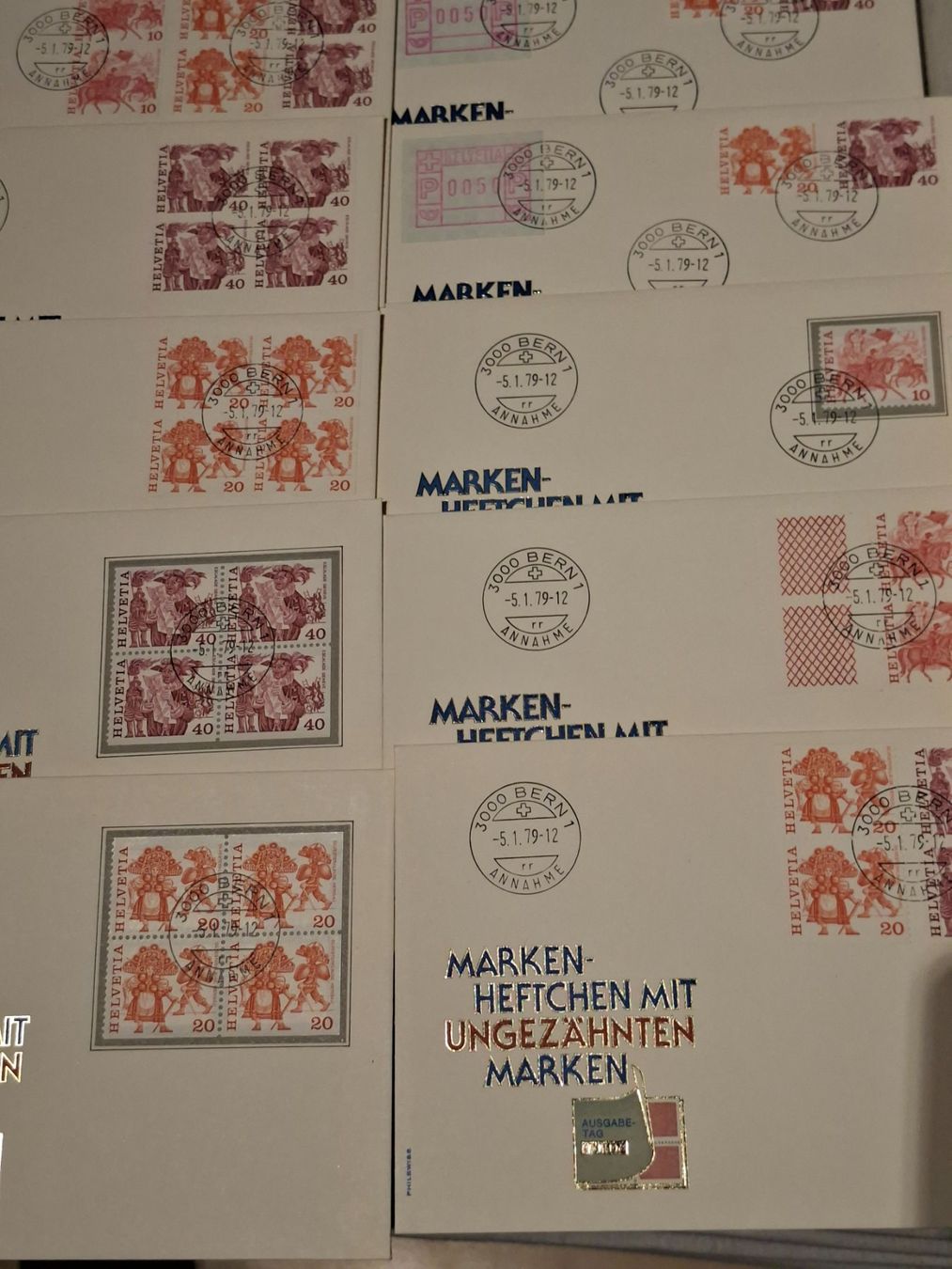 Tutti i francobolli: FDC / Markenheftchen ungezähnt / 5.1.1979 – Usato da Balgach venduto da SIMEON27 3