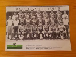FC Basel 1986/87 Mannschaftskarte