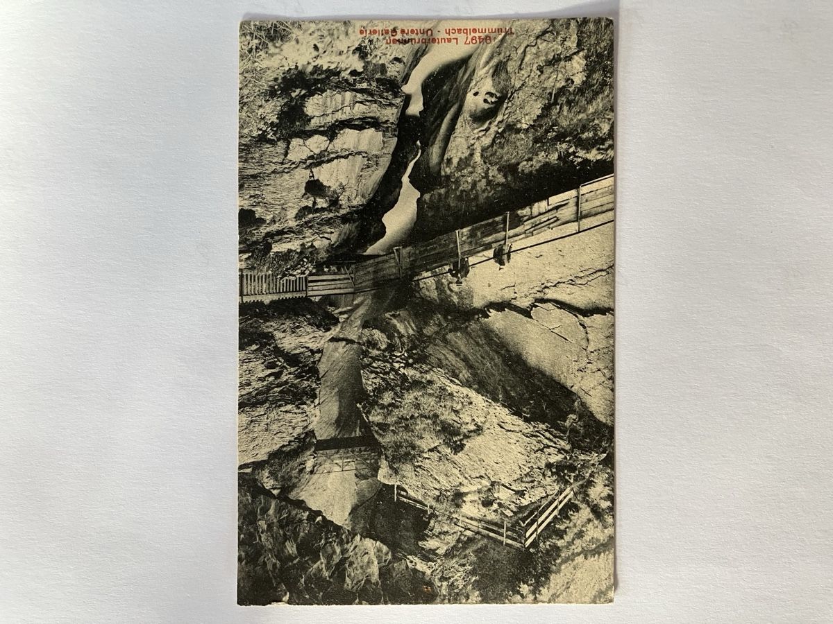 Ansichtskarten: Ansichtskarte Trümmelbachfälle Lauterbrunnen 1909 – Gebraucht aus Bauma von Baumer71