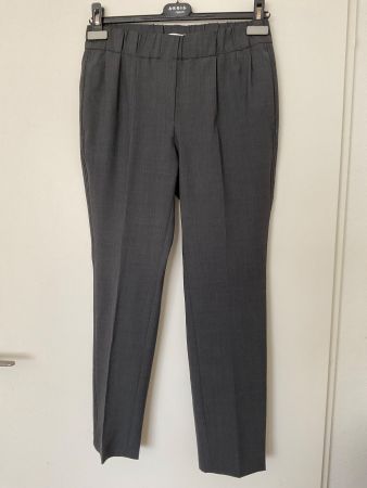 Brunello Cucinelli Wolle Hose Gr 34 it 40 grau mit Elasthan