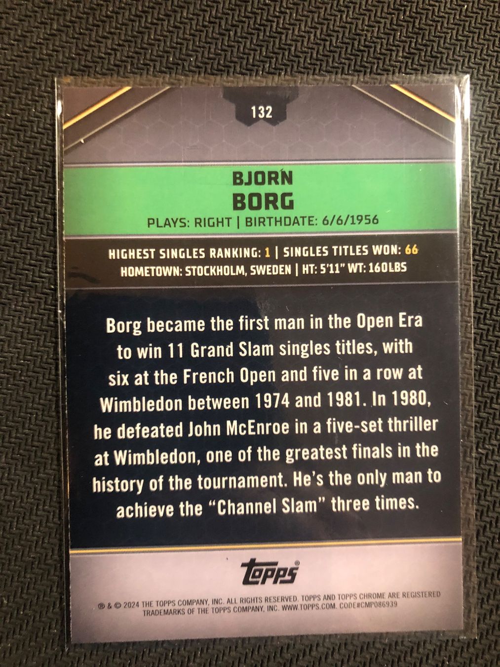 Topps Cartes à collectionner: Topps Graphite Tennis Björn Borg /50 – D'occasion à Wangenried par Garagara 1