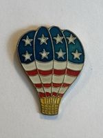 Heissluftballon Pin USA Flagge Anstecker Vintage Style
