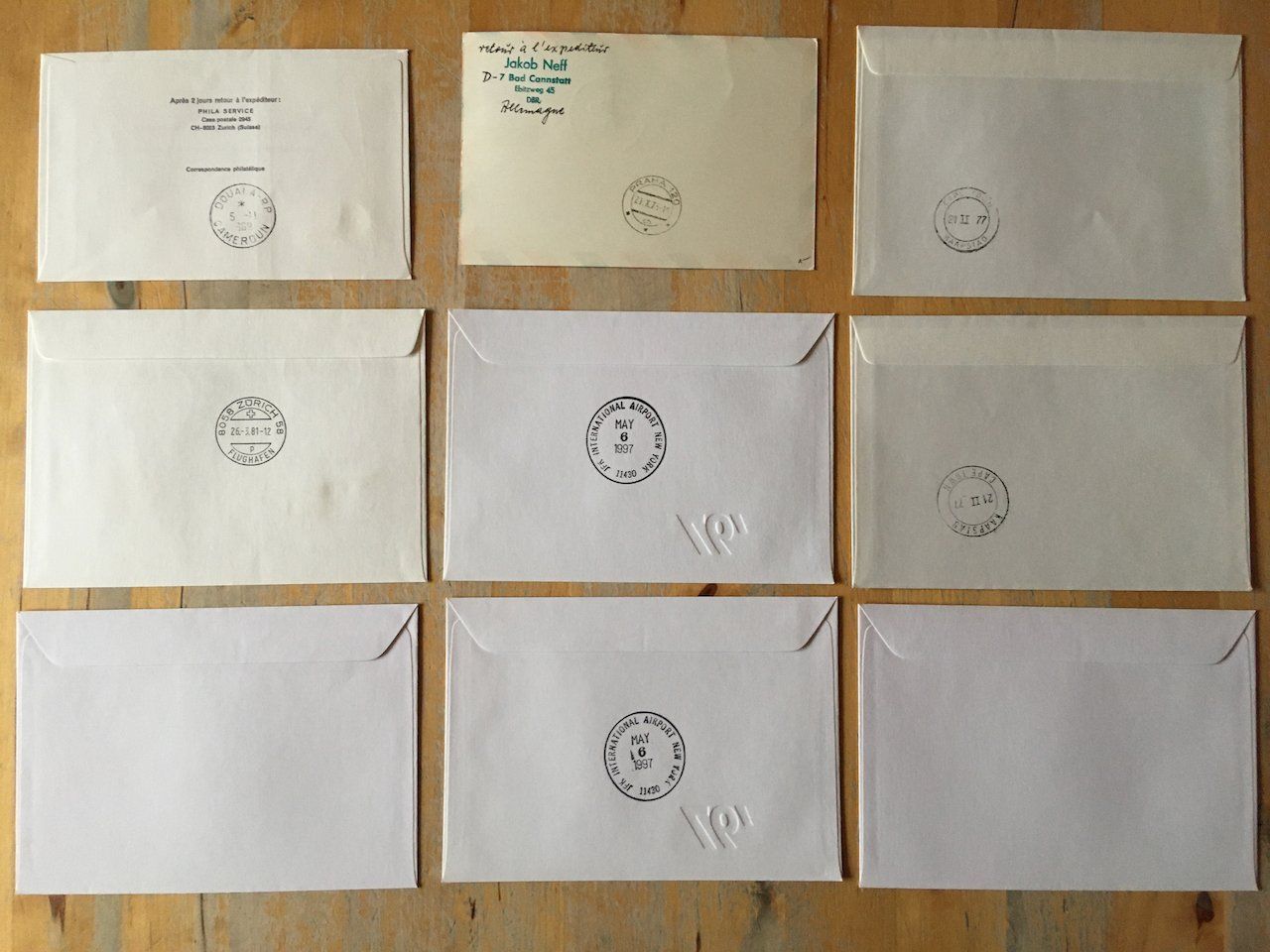 Tutti i francobolli: 9 Flugbriefe Schweiz 1969-99 – Usato da Nesslau venduto da andi_hon 5
