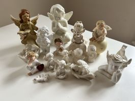 Wunderschöne Engelsfiguren Set 16 Stück aus Keramik 