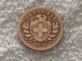 2 centimes/rappen 1851