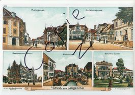 Gruss aus Langenthal, selten - (AK Lithoansicht im Form. A4)