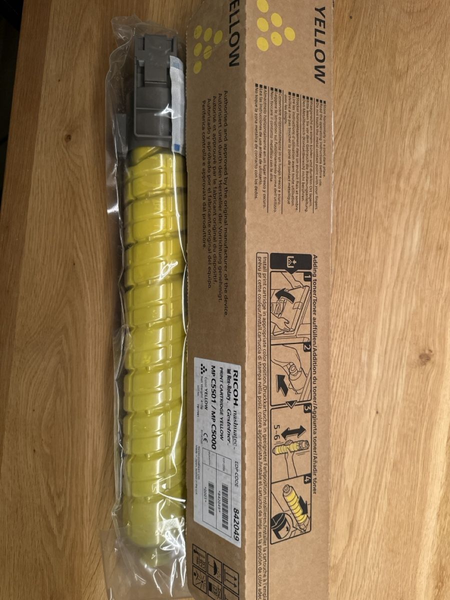 Ricoh Cartucce per stampanti & toner: Toner Yellow – Nuovo e nell'imballaggio originale da Oberwangen b. Bern venduto da Audiofisch 1