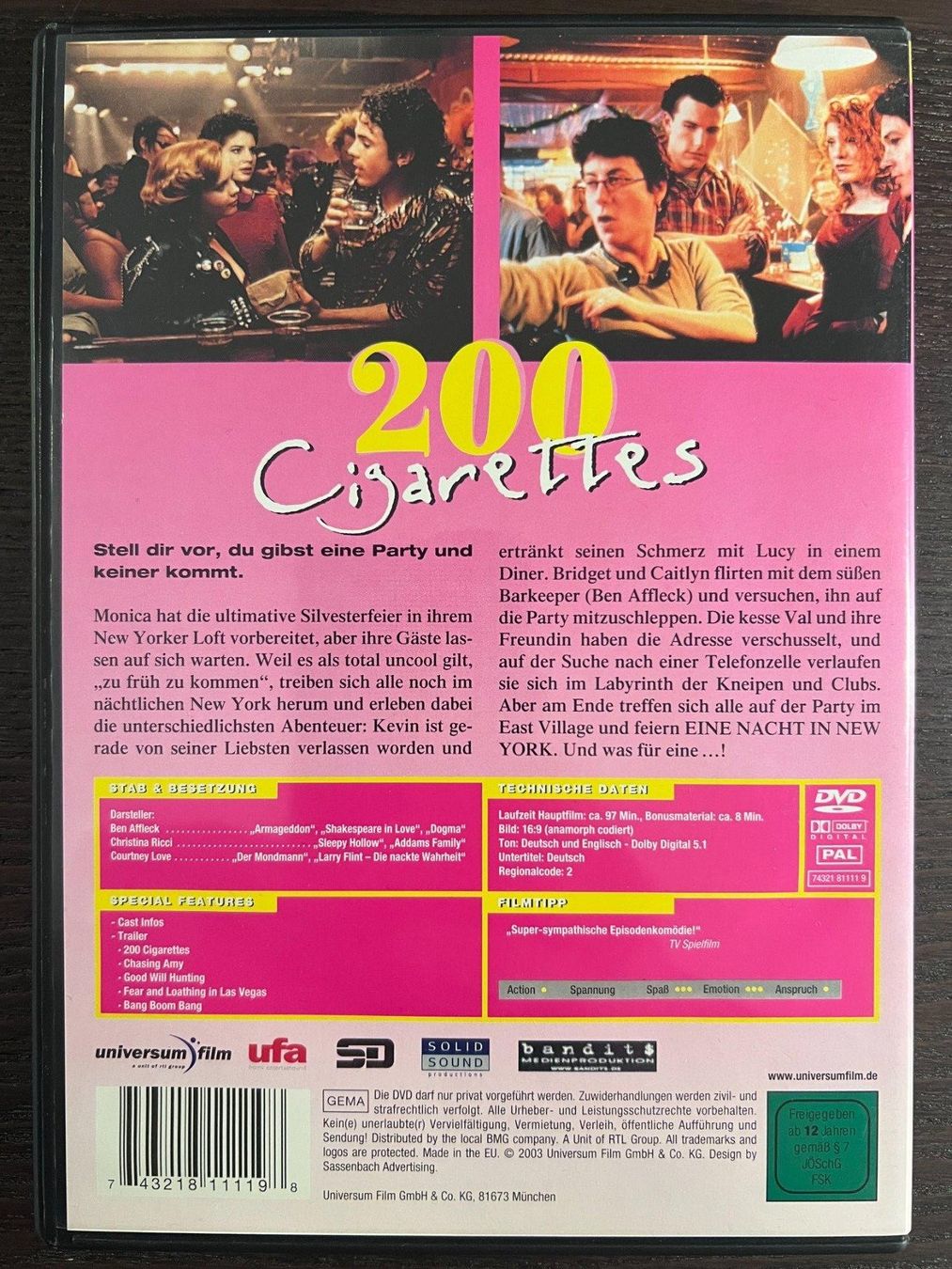Tutti i DVDs: 200 Cigarettes - Eine Nacht in New York – Usato da Zürich venduto da FilmFreunde 1
