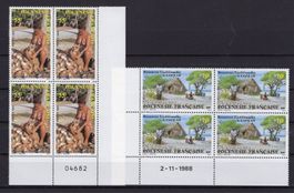 R5837  /  Polynésie 1989 neufs XX en blocs de 4