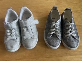 2 Paar Sneakers, Glitzer, Gr. 27
