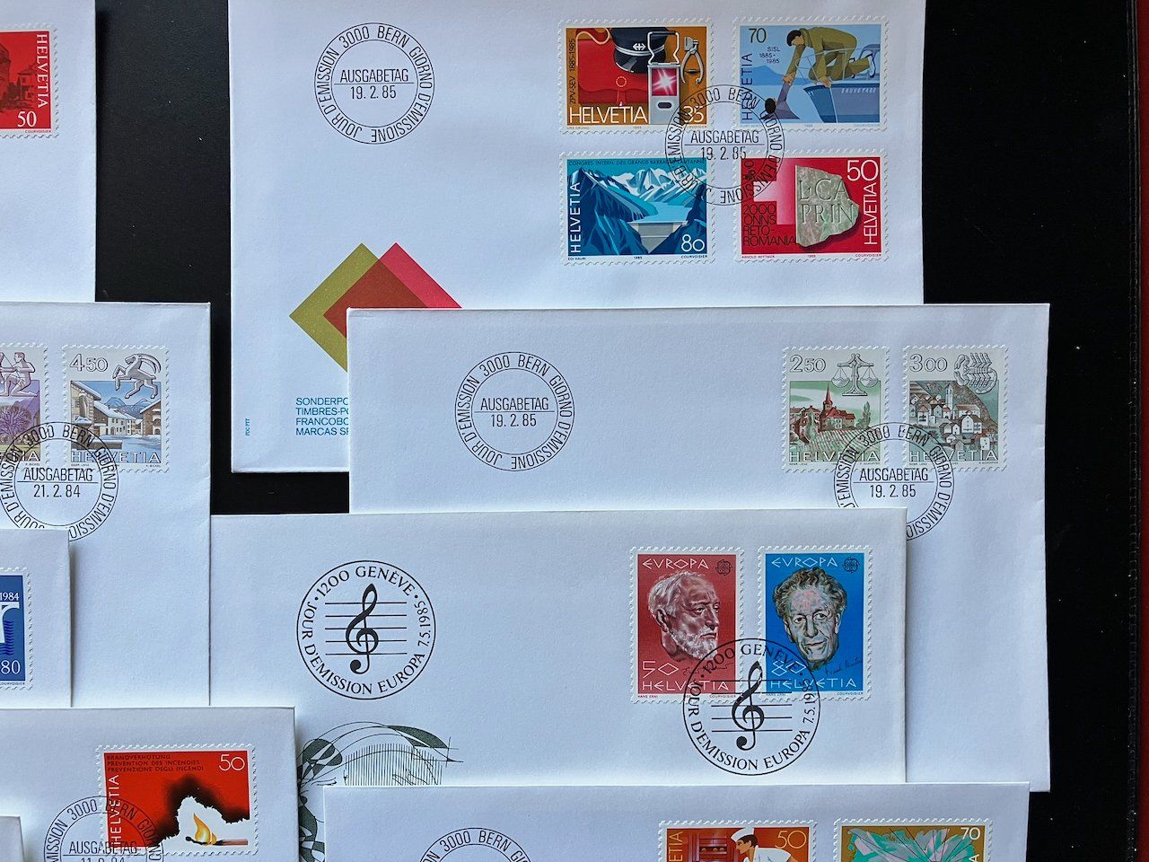 Tutti i francobolli: Schweiz FDC 1983-85 komplett – Usato da Nesslau venduto da zueri6 6