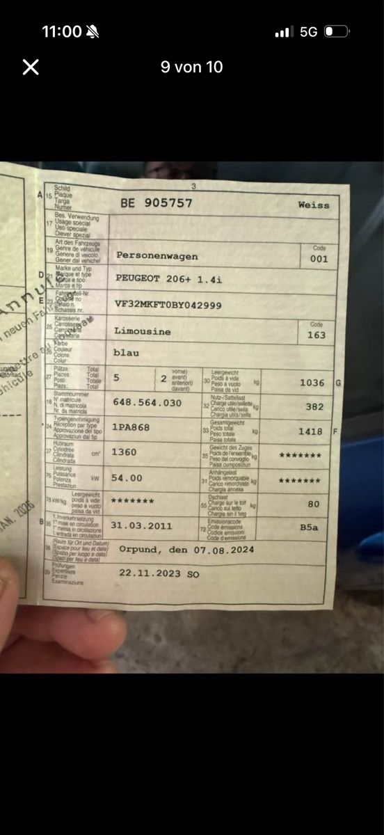 Peugeot Automobili: peugeot 206+ – Usato da Basel venduto da lej_fd67 9