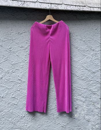 Plissierte Hose im Stil von Issey Miyake, Größe S