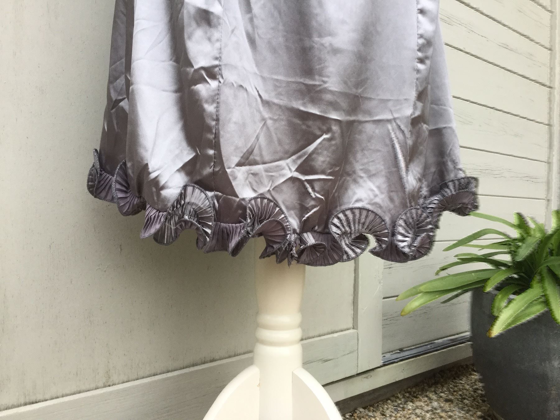 Kleider: Robe grise satinée+Foulard soirée/gala, taille M – Neu und originalverpackt aus Agiez von chouchanelle 5