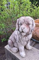 Wetterfesten Gartenskulptur Hundeli mit Zunge dusse.