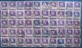 Tellbrustbild 15 Rappen violett. 50 Stück gestempelt