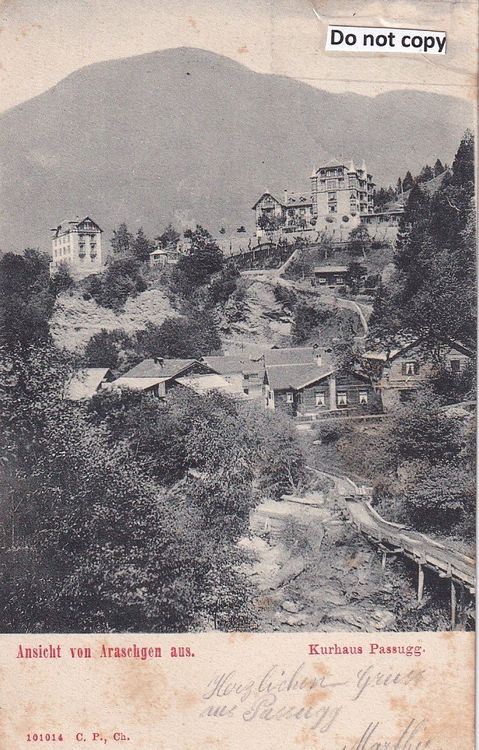 Passugg GR Ansicht von Araschgen aus um 1905 Kaufen auf Ricardo