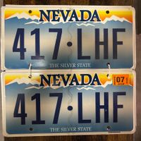  🇺🇸 2x Paar U.S. Autoschild, Nevada 417-LHF - ORIGINAL 