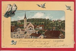 AK LANGENTHAL PRÄGE-LITHO